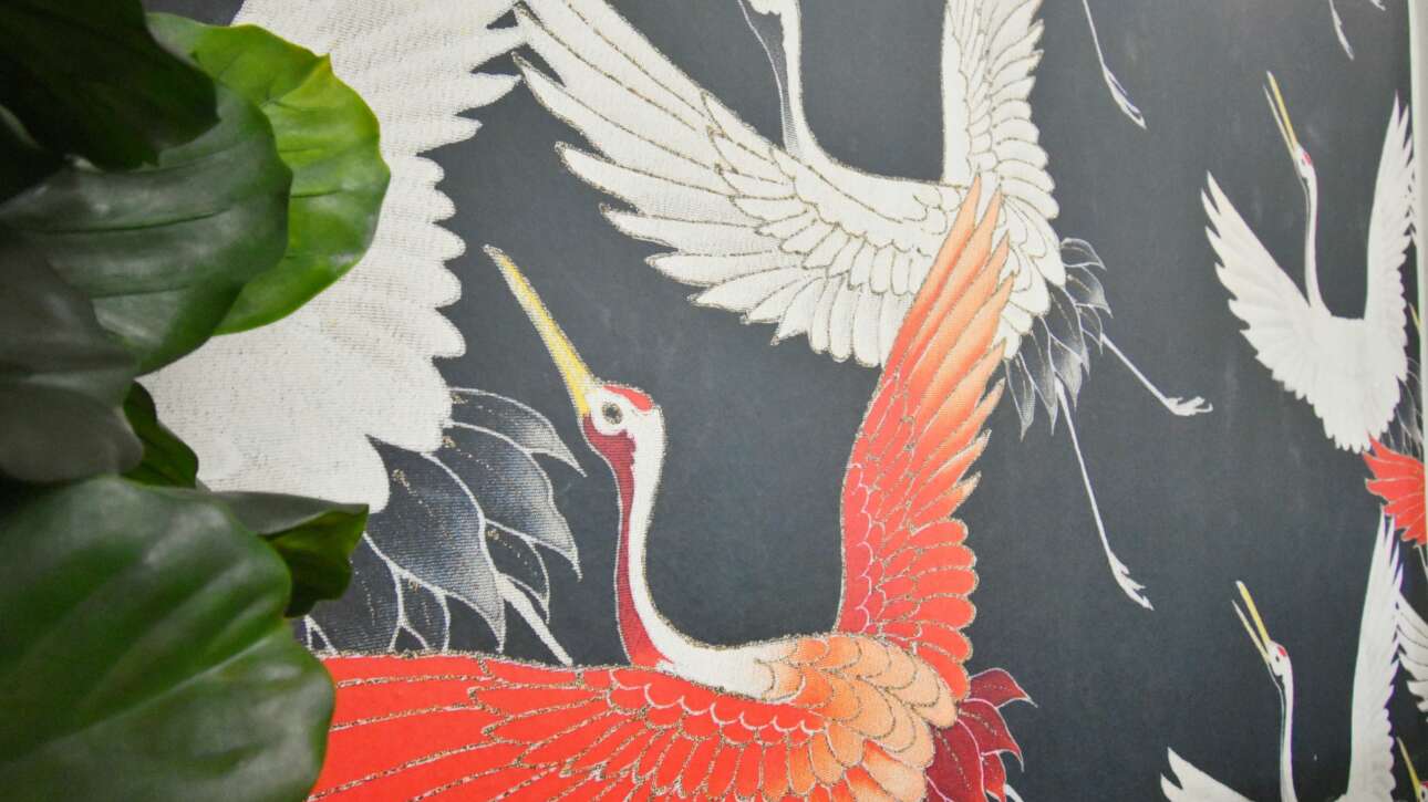 A close-up of one of the many murals throughout the Coworking space